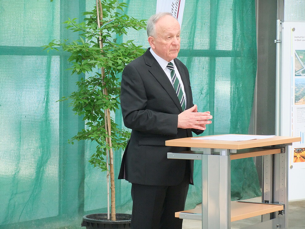Staatssekretär Dr. Hermann Onko Aeikens BMEL hält Grußworte des BMEL anlässlich Grundsteinlegung Neubau des JKI´s am Standort Dossenheim
