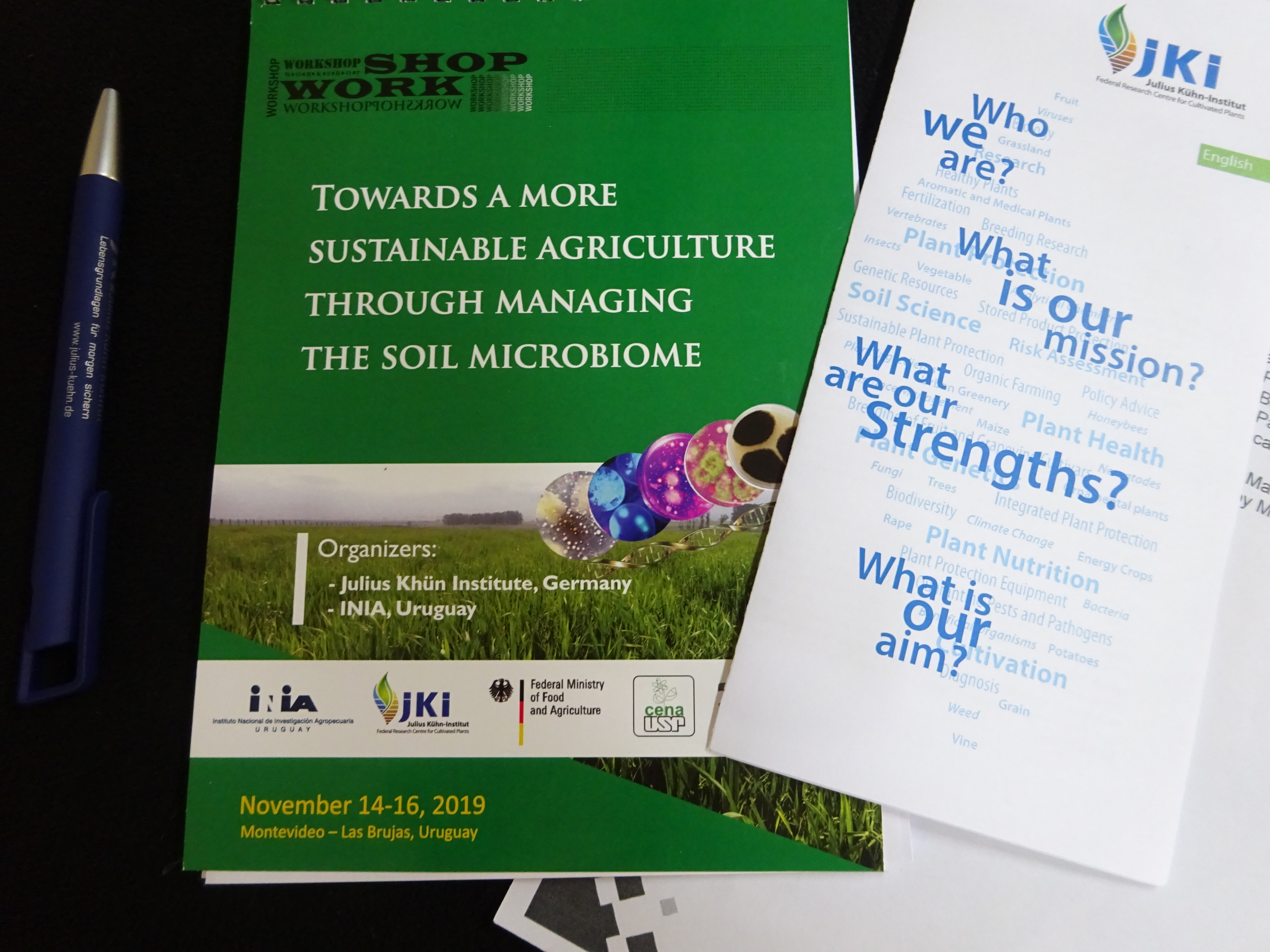 Booklet: Workshop JKI-INIA 14.-16.11.2019: Towards a more sustainable Agriculture through managing the Soil Microbiome