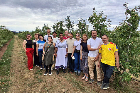 Die kolumbianische Delegation beim Besuch des JKI in Dossenheim. © Corinna Harms