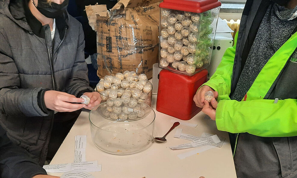 
	Die Kapseln werden befüllt. ©IGS Querum
