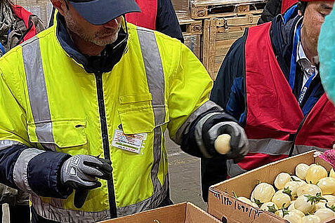 Einblicke in die praktische Durchführung der phytosanitären Einlasskontrollen beim Besuch der Grenzkontrollstelle am Flughafen Frankfurt. © K. Kaminski/JKI Einblicke in die praktische Durchführung der phytosanitären Einlasskontrollen beim Besuch der Grenzkontrollstelle am Flughafen Frankfurt. © K. Kaminski/JKI
