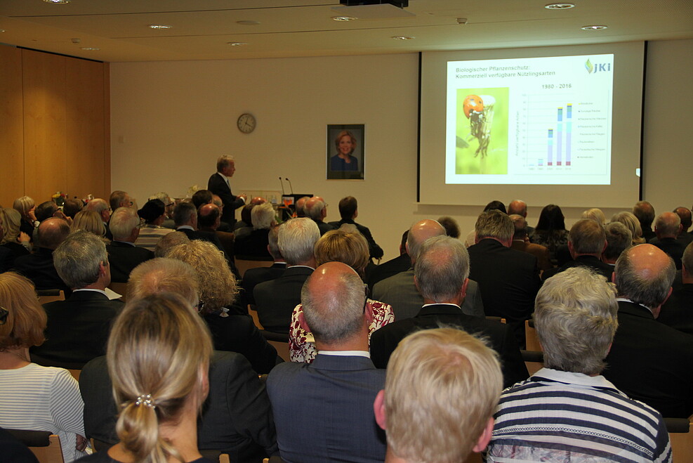 Prof. Ordon, wissenschaftlicher Vortrag zur Kernkompetenz des JKI. Foto: Gerlinde Nachtigall/JKI