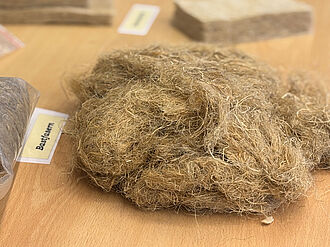 Die Hanffasern können vielseitig eingesetzt werden, in Textielien, Dämstoffen, Papier und Baumaterialien. © S. Barnert/JKI