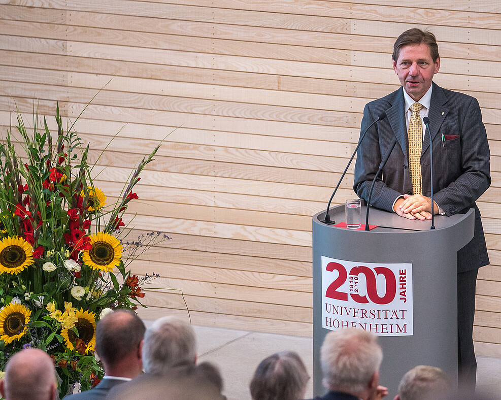 JKI-Präsident Dr. Georg F. Backhaus eröffnet Dt. Pflanzenschutztagung Hohenheim 2018 © Robert Zech